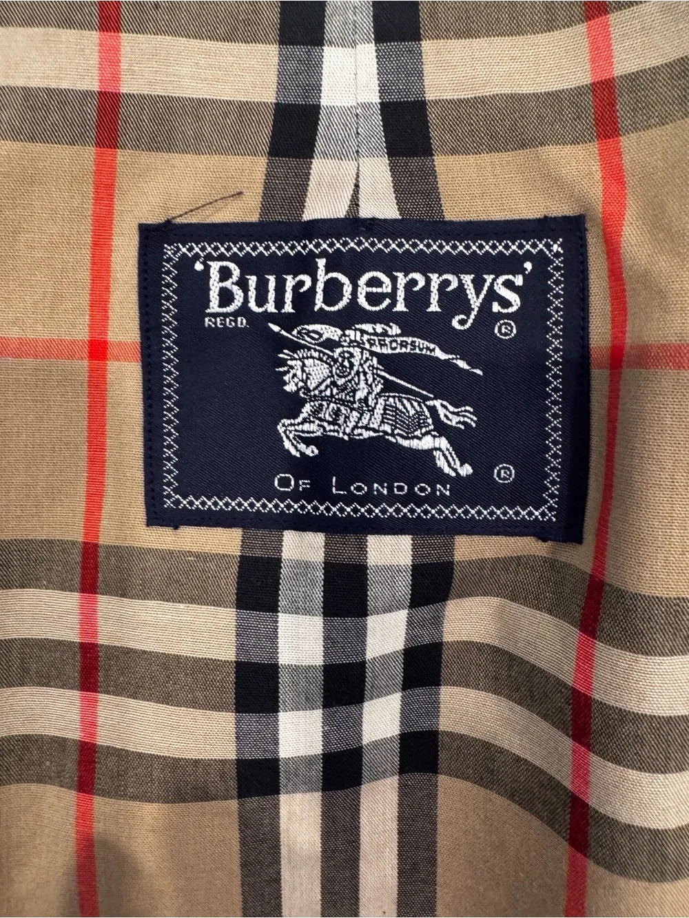 Burberry Beige Trench Coat with Signature Checked Lining - Picture 5 of 7